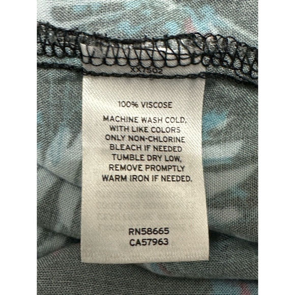 BP. Collared Shirt Button-Up Leaves Pattern Short Sleeve Multicolor M 2XL NWOT - Picture 8 of 8